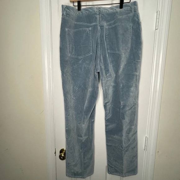 L.L. Bean Vintage High Rise Mom Pants - Size 16 - Light Blue/ Green - Velvet - Picture 4 of 7